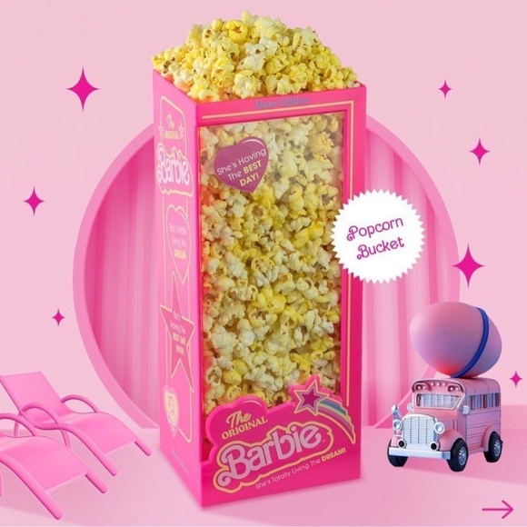Barbie Movie Limited Edition  Regal Box Popcorn Tub NWT - Picture 1 of 7